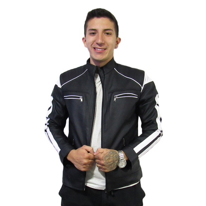 Chaqueta en cuero tex