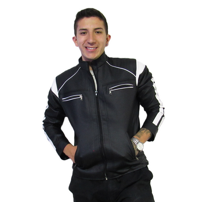 Chaqueta en cuero tex
