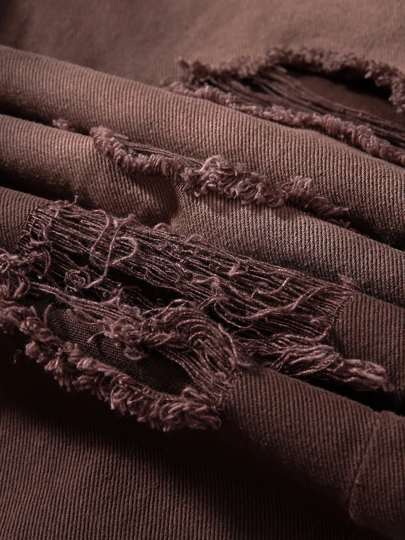 Brown Ripped Vintage Woman's Distressed Jeans Streetwear Hole Hip Hop High Waist Pants Fashion Straight Denim Trousers Ladies