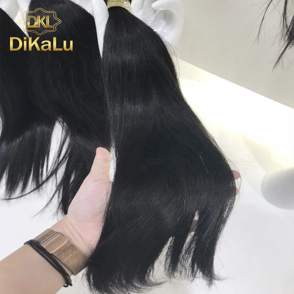 Double Drawn Bundles Thick Virgin Indian Human Hair Blonde European Hair Weaving for Black Women
