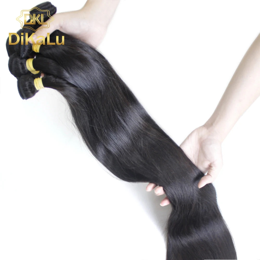 Double Drawn Bundles Thick Virgin Indian Human Hair Blonde European Hair Weaving for Black Women