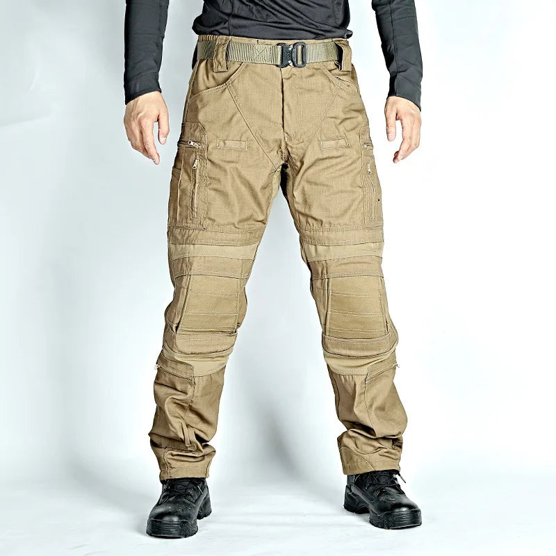Tactical Casual Pants Mens Waterproof Cargo Trousers Outdoor Multi-Pocket Military Pants Male Hiking Wear-resisting Trousers