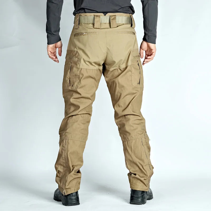 Tactical Casual Pants Mens Waterproof Cargo Trousers Outdoor Multi-Pocket Military Pants Male Hiking Wear-resisting Trousers