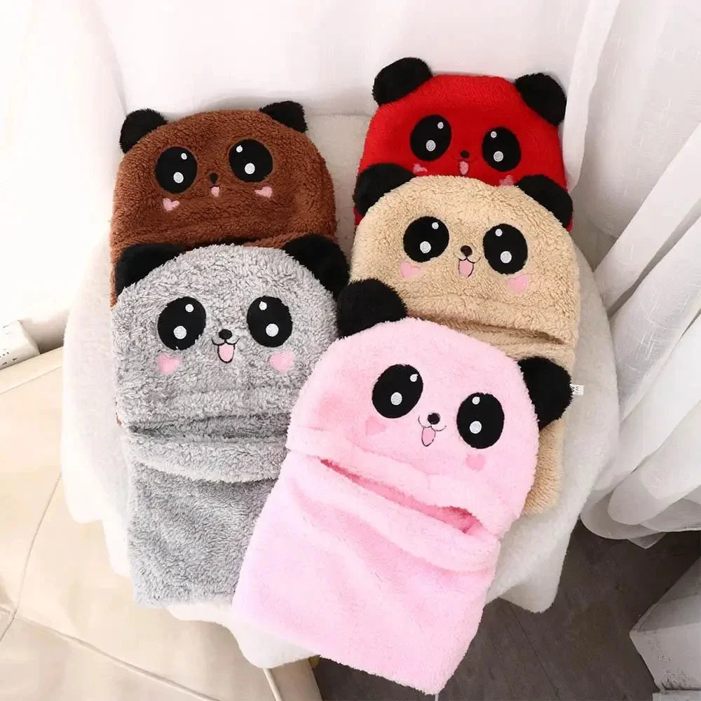 Hot Sell Autumn And Winter Warm Children's Hats And Neck Gaiter Set Rabbit Hat Girls' Fleece Hat